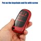 thumbnail image 4 of Funda remota Unique Bargains 3 botones Dodge Challenger Patrón de fibra de carbono Rojo, 4 of 7