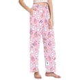 thumbnail image 2 of FORMRS Women's Pajama Pants with Pockets Soft Comfy Loungewear Sleep Bottom, Sizes S-2XL, Pink Halloween, 2 of 8