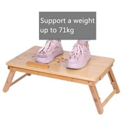 Zimtown Lap Desk 21 x 13, Nature Bamboo Folding Laptop Desk, Bed Tray Table for Computer, Adjustable Computer Notebook Desk Laptop Stand, Natural
