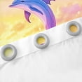 thumbnail image 3 of Erosebridal Ocean Beach Curtains for Living Room (38Wx45L),Dolphin Starfish 30%-50% Blackout Curtains Set of 2 (38x45),Sea Animal Curtains and Drapes,Sunset Room Decor, 3 of 6
