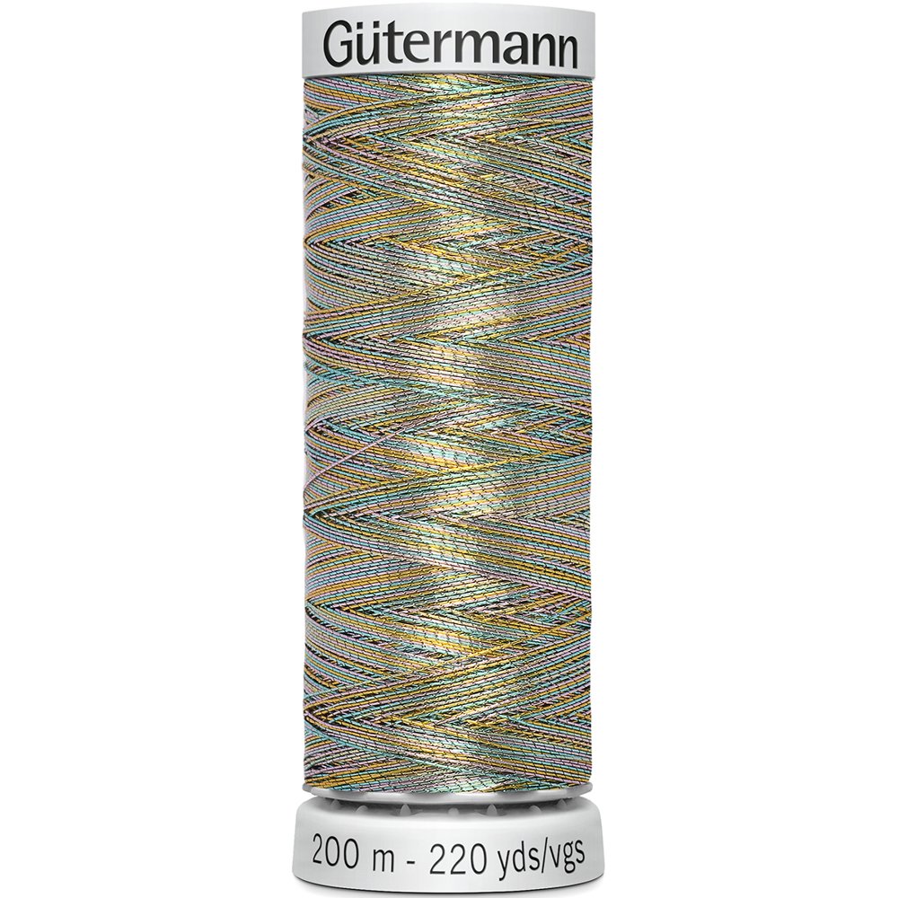 Gutermann Dekor Metallic Thread 200mVariegated Blue Sky
