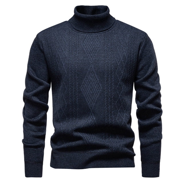 HAiming Chandail pour Hommes à Manches Longues Col Rond Extensible Décontracté Couleur Unie Vêtements Tendance