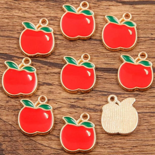 Accesorios de joyería de aleación KC colgante de aceite de gota de oro 10 frutas plátano manzana piña sandía