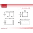 thumbnail image 5 of Alpine 30" Wood Floating Vanity Base in Gray with Gold Handles, 5 of 5