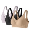 thumbnail image 1 of Mujeres Color Sólido Cuatro Filas Ajustable Inalámbrico Sujetador Levantamiento Reunión Diseño Plegable Comodidad Uso Diario, Ropa Interior Y Sujetadores de las Mujeres, 1 of 5