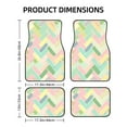 thumbnail image 2 of ZICANCN Waterproof Car Floor Mats Full Set, Pink Green Pastel Automotive Carpet Mats for Vehicle Trucks Suv Jeep, 4 Pieces, 2 of 6