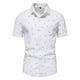 thumbnail image 1 of Camisa de manga corta informal de negocios con estampado de moda para hombre de verano Pompotops oipoqjl44469, 1 of 9