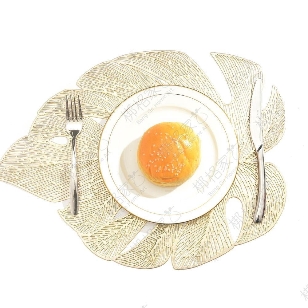 Abenow 6 Pcs Leaf Placemat for Kitchen 