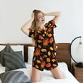 thumbnail image 5 of Honeii Thanksgiving Turkey 1 for Women's Summer Pajama Set ,Soft Short Sleeve Shirt & Matching Bottoms,Loungewear,2PCS Sleepwear Relaxed Home Wear-Small, 5 of 6