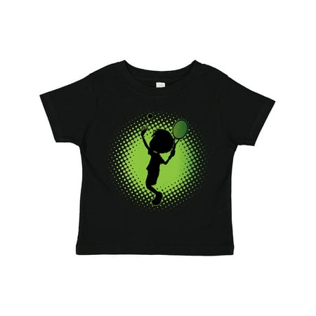 

Inktastic Tennis Player Gift Silhouette Boy Gift Toddler Boy Girl T-Shirt
