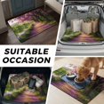 thumbnail image 5 of Universal Car Trunk Mat 29"x39", Purple Wisteria Blooms Waterproof Cargo Liner, Non-Slip Durability Cargo Mat, Countryside Lavender Path Romantic All Weather Rear Trunk Protector for Car SUV, 5 of 9