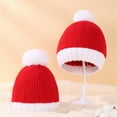 thumbnail image 6 of Douhoow Family Matching Christmas Hat,Adult Baby Red Knitted Pom Pom Ball Beanie Hat, 6 of 9