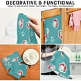 thumbnail image 6 of Coolnut Star Santa Kitchen Dish Towel Set,Drying Kitchen Towels Tea Towels Gift Set for Drying Cleaning Cooking Baking 4Pcs, 6 of 6