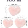 thumbnail image 3 of Heart Pillow Double-Sided Plush:Soft Heart Shaped Throw Pillows,Fluffy Pillows Love Pillow Gifts,Cute Pillows Decorations for Living Room Bedroom Office (Brown, 11.8×15.7in), 3 of 8
