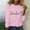 Pink, variant on Zunfeo Women Long Sleeve Shirts Casual Cozy Loose Fall Tops Pullover Crew Neck Graphic Junior T Shirts