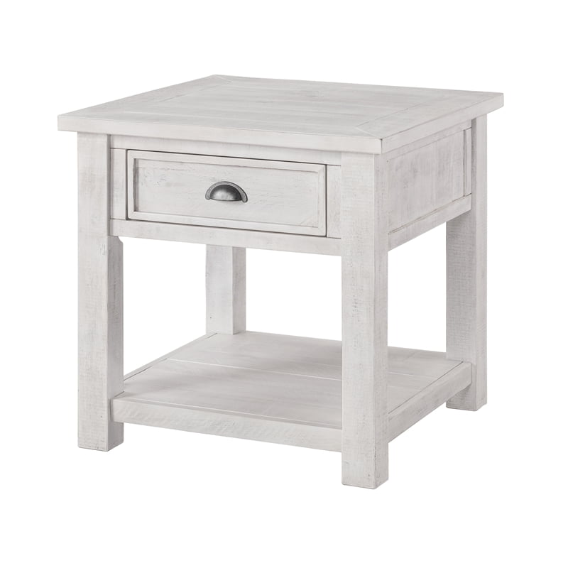 Martin Svensson Home Monterey Solid Wood End Table, White