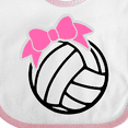 thumbnail image 4 of Inktastic Volleyball with Pink Bow Boys or Girls Baby Bib, 4 of 4