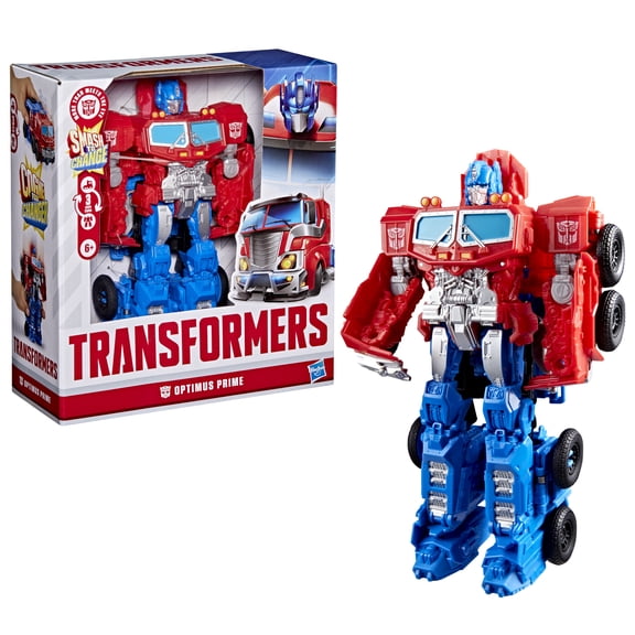 Transformers Toys Smash Changers Optimus Prime Action Figure, 6