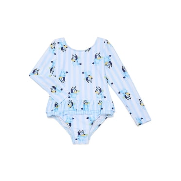 Character Toddler Girl Rash Guard One- Piece Swimsuit, Sizes 12M-5T