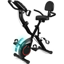 Foldable Exercise Bike Stationary Bikes for Home, 5 IN 1 Indoor Workout Bike, Cycling Bike with 16-Level Quiet Magnetic Resistance, 6.6 LBS Flywheel and 300LBS Capacity, 2025 Designed 817 X-bike