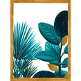 thumbnail image 3 of Bucheli, Amaya 14x18 Black Modern Framed Museum Art Print Titled - Mystery Teals, 3 of 5