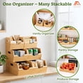 thumbnail image 5 of Homestead Bamboo Pantry Storage Bins, 3-Tier Stackable Open Front Baskets for Produce, Potato and Onion Storage with Handles, Set of 5, 5 of 7