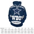 thumbnail image 2 of Football Cowboys Men's Women Vintage 3D Hooded Sweatshirt - All-Season Loose Fit Streetwear, 2 of 6