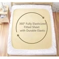 thumbnail image 3 of Fitted Sheet Only Full Lavender Solid, 500TC Egyptian Cotton 22" Deep Pocket Fitted Bottom Sheet, Hotel Quality Fitted Sheet, Sateen Weave Breathable Fully Elastic Fitted Sheet., 3 of 4