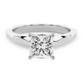 thumbnail image 2 of IGI Certified 1 Carat Princess Shape Lab Grown Diamond Engagement Ring | 14K White Gold | Magnolia Texture Solitaire Diamond Ring | FG-VS1-VS2 Quality Friendly Diamonds, 2 of 6