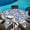 Blue, variant on Round Table Cover 55-60 Inch Spring Floral Waterproof Reusable Table Cloth Round Fitted Vinyl Tablecloth with Elastic Edged for Parties Outdoors, Watercolor Flowers Leaves Tree Branches Beige