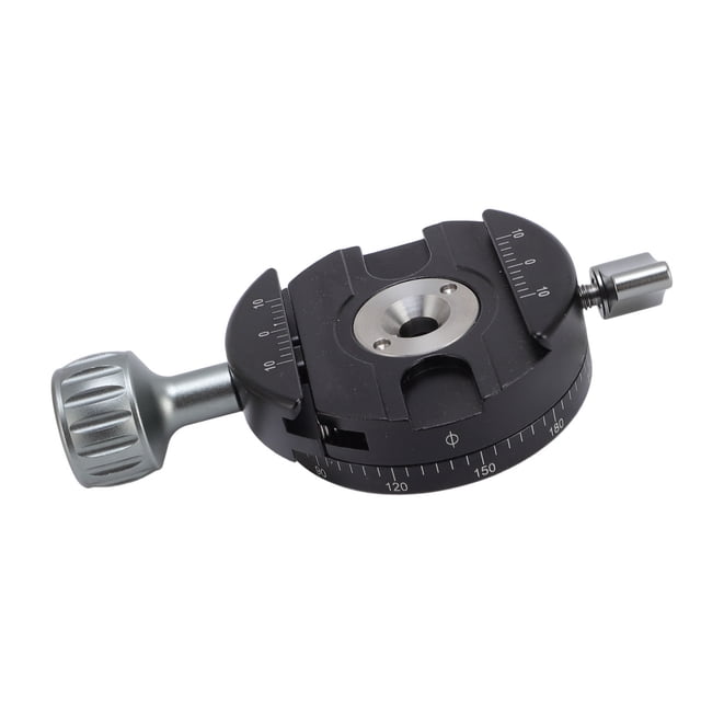 Panoramic Rotating Base, Strong Locking UNC 3/8in Screw Hole Camera Quick Release Base Clamp for Camera Stabilizer