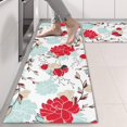 thumbnail image 2 of Kitchen Rugs Sets Of 2,Pioneer Flower Floral Print Pattern Anti Fatigue Kitchen Mat Rugs Non Slip Washable,Decorative Kitchen Floor Mats for Kitchen,Sink,Laundry,17"X47", 2 of 5
