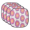 thumbnail image 1 of Mandala Chair Seating Cushion Set of 4, Repetitive Pattern of Floral Oriental Motif, Seat Pads for Office with Anti-slip Backing, 16"x16", Pale Eggshell Multicolor, by Ambesonne, 1 of 5
