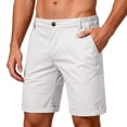 thumbnail image 2 of ADSSDQ Mens Casual Shorts Lightweight Trendy Solid Color Golf Hiking Vacation Work Short with Pockets White XL, 2 of 3