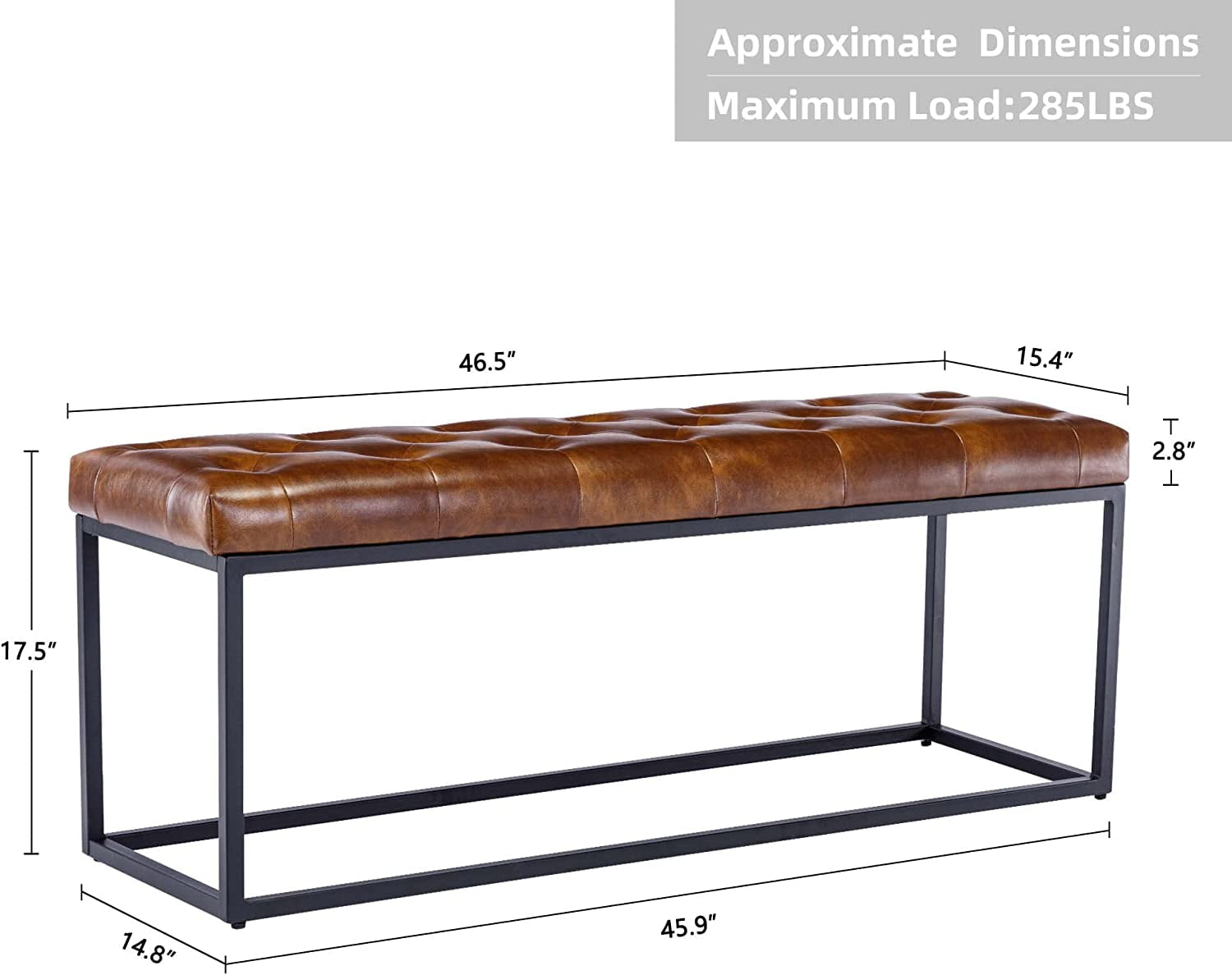 Lorilee leather tufted ottoman online