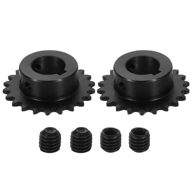 2Pack #25 Chain Roller Sprocket 17mm Bore 1/4" Pitch 22 Tooth Keyway 5 x 2.3mm