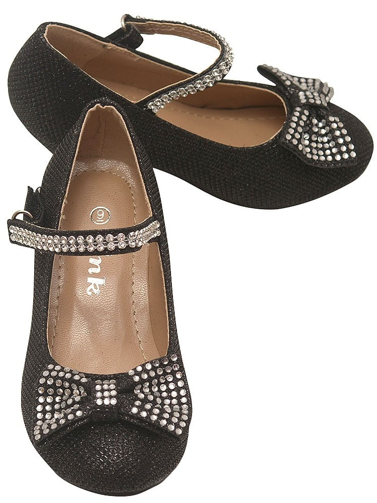 black sparkly kitten heel shoes