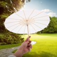 thumbnail image 3 of 2pcs White Rainproof Decoration Dance Oiled Paper Handmade Parasol Chinese Japanese Art Umbrella For Wedding Photography Parties Costumes Cosplay Deco, 3 of 3