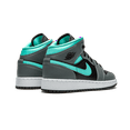 thumbnail image 3 of JORDAN GRADE SCHOOL Air Jordan 1 Mid GS "Grey / Aqua" 554725 063 from Stadium Goods, 3 of 8