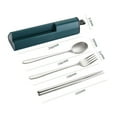 thumbnail image 6 of Ludlz Stainless Steel Cutlery Set with Travel Case Silent Interior Design Have Lunch On-the-Go Meals Supply, 6 of 8