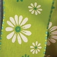 thumbnail image 2 of The Ribbon People Green and White Floral Wired Craft Ribbon 1.5" x 54 Yards, 2 of 2