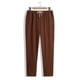 thumbnail image 1 of Pantalones largos para hombre, color liso, informales, a la moda, con cintura elástica, holgados, de pierna ancha, rectos, de poliéster, 1 of 6