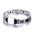 thumbnail image 3 of Brazalete de energía de terapia para hombres, pulsera magnética de germanio, brazalete de Salud de acero inoxidable Bio japonés, 56, 3 of 5
