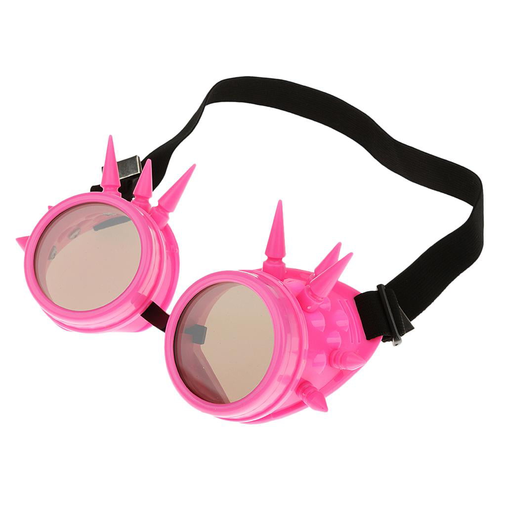 Pink Steampunk Goggles Welding Cyber Goth Cosplay Steam Punk Vintage Victorian