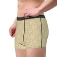 thumbnail image 3 of Kdxio Men's Boxer Briefs with Damask Beige Tan Brown Print - Comfortable and Breathable Underwear for Everyday Wear, 3 of 7