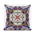 thumbnail image 2 of 18â Pale Orange Blue Geo Tribal Suede Throw Pillow, 2 of 2