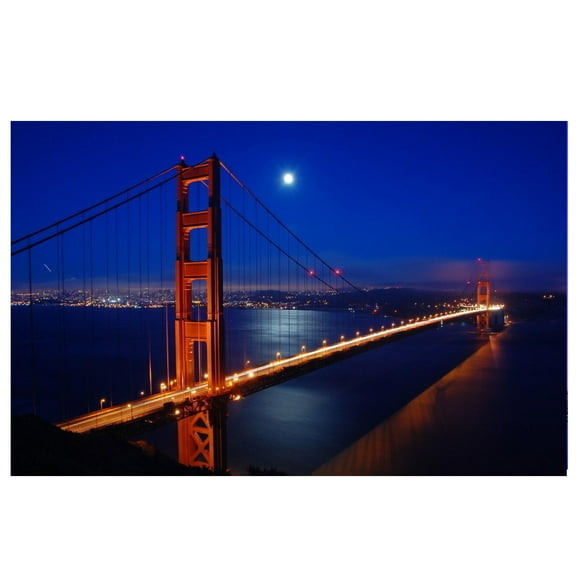 LED Lighted Famous San Francisco Golden Gate Bridge Canvas Wall Art 15.75" x 23.5"