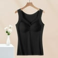 thumbnail image 5 of DuoJiaJ Thermal Shirts For Women With Built In Bra V Neck Tops Sleeveless Vest Lined Underwear Thermal Tank Tops Winter Top Warm Underwear For Women Black XXL, 5 of 5