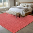thumbnail image 5 of Vintage Coral Red Large Area Rugs for Bedroom Living Room, Soft Non Slip Carpet Bedside Rug, Farmhouse Retro Solid Color Linen Texture Rectangular Floor Cover Kitchen Accent Rug 6'x9' for Office, 5 of 9