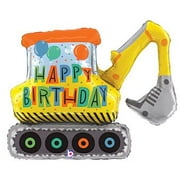 Excavator Forklift Crane 31" Mylar Foil Construction Truck Foil Balloon Kid Boys Birthday Party